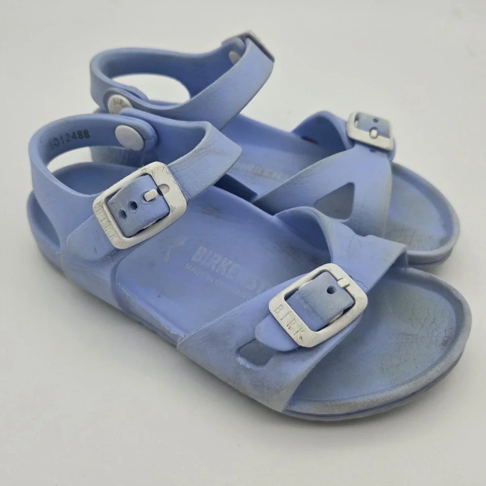 Birkenstock Rio Sandals Toddler Blue Rubber Size EU 25 US Size 7